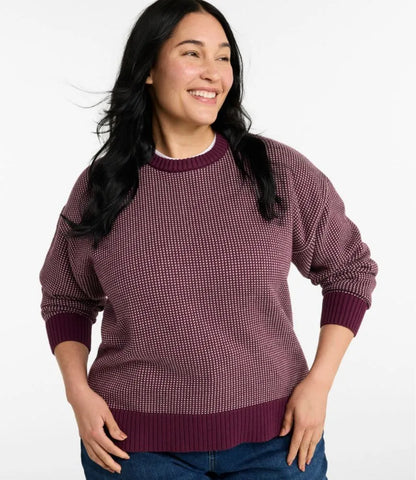 Women's The Original Double L® Sweater, Crewneck Bird's-Eye