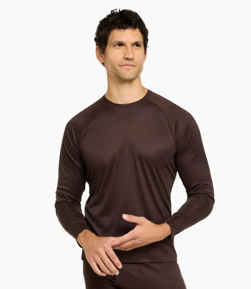 Men's L.L.Bean Synthetic Silk Base Layer Top, Long-Sleeve Crew