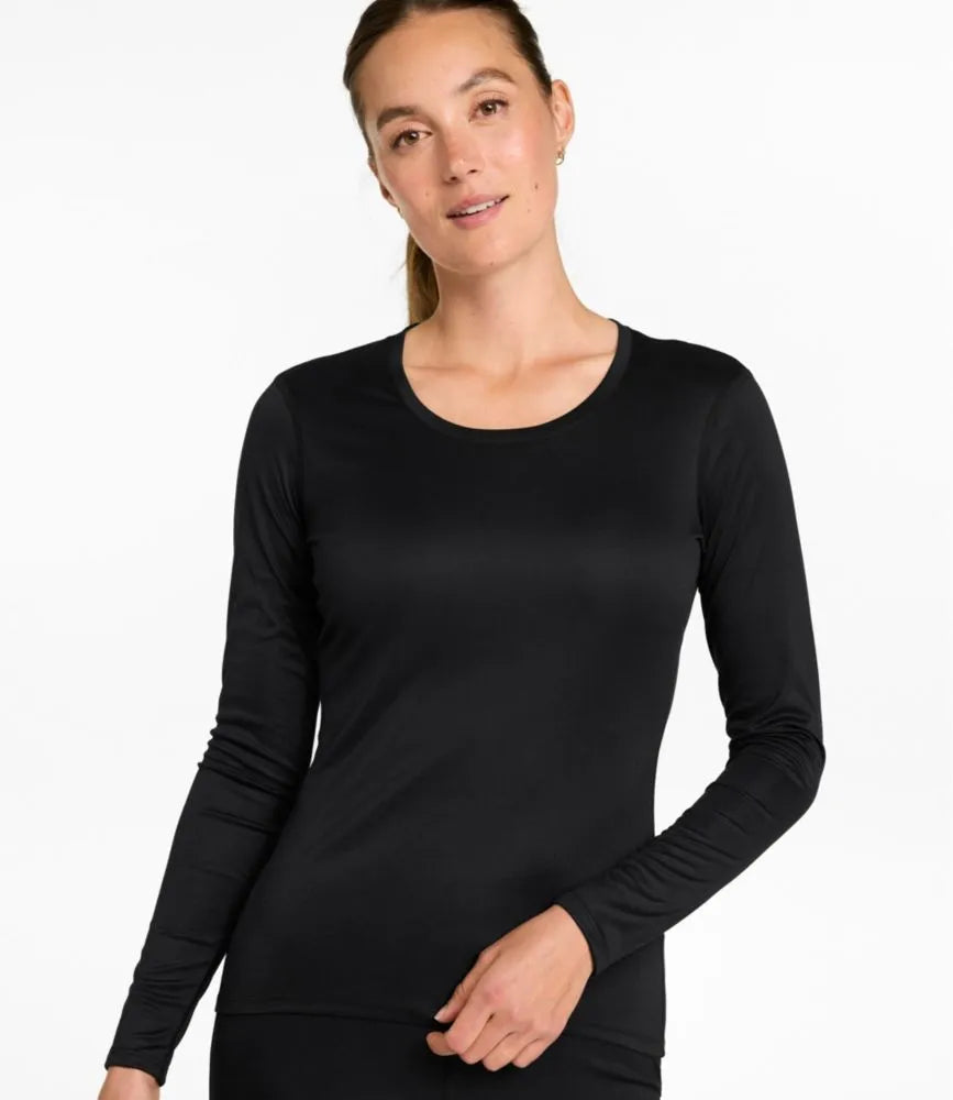 Women's L.L.Bean Synthetic Silk Base Layer Top, Long-Sleeve Scoopneck