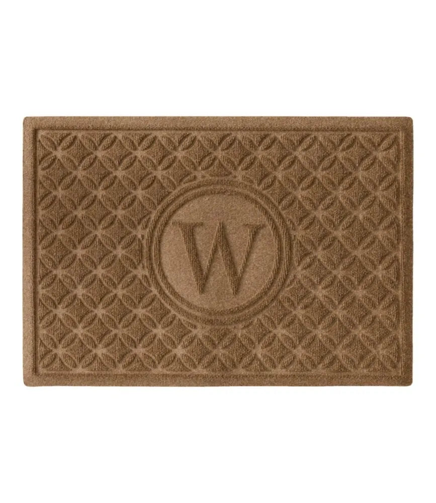 Heavyweight Recycled Waterhog Doormat, Geometric Rings, Personalized