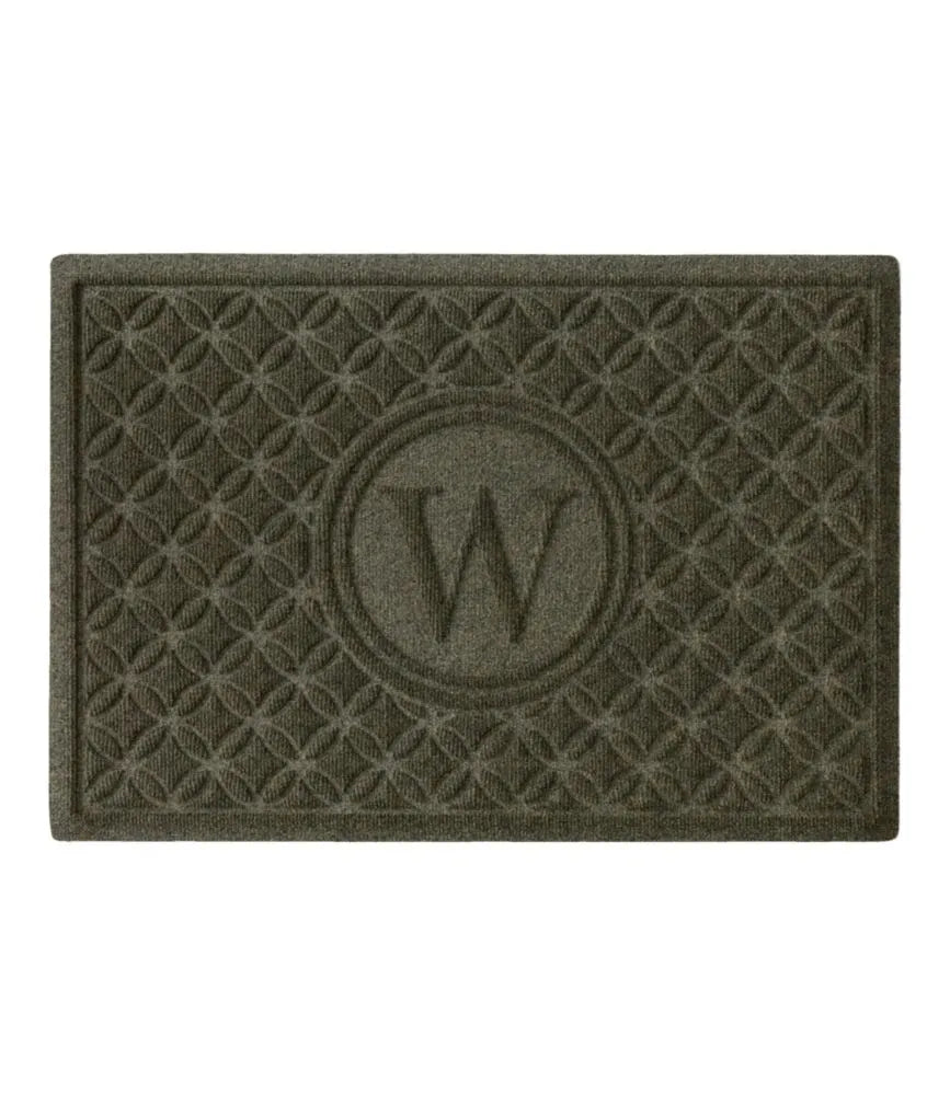 Heavyweight Recycled Waterhog Doormat, Geometric Rings, Personalized