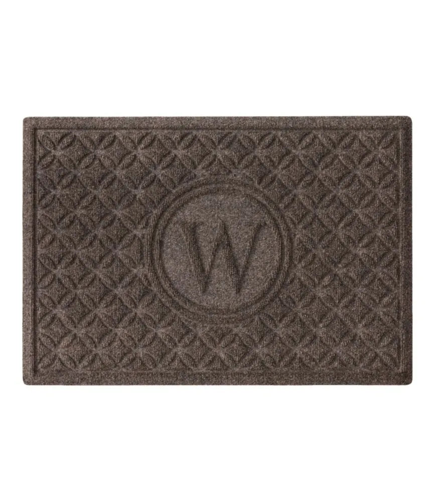 Heavyweight Recycled Waterhog Doormat, Geometric Rings, Personalized