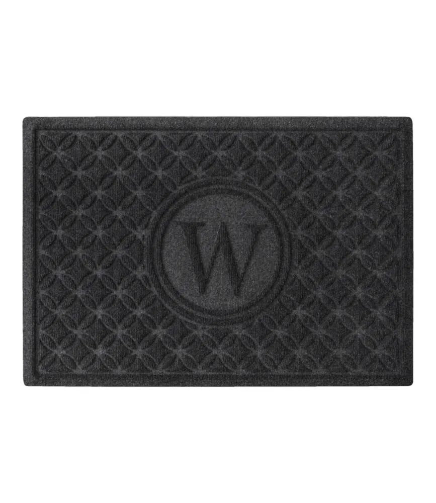 Heavyweight Recycled Waterhog Doormat, Geometric Rings, Personalized