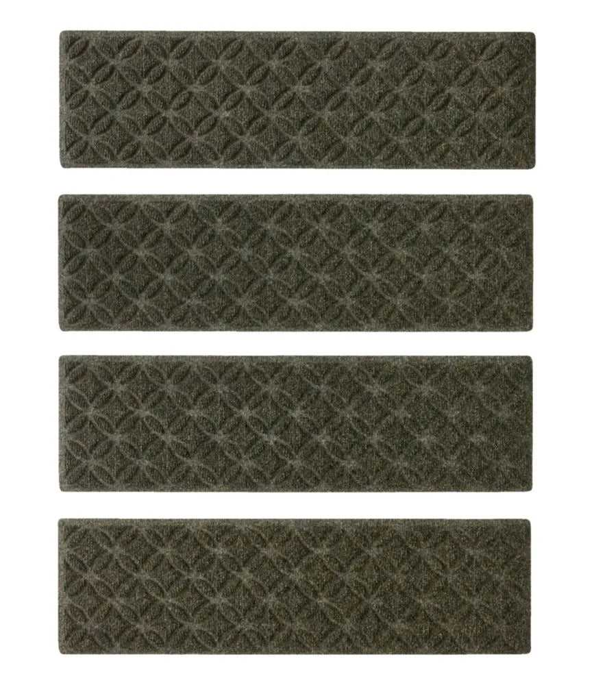 Heavyweight Recycled Waterhog Stair Tread, Geometric Rings