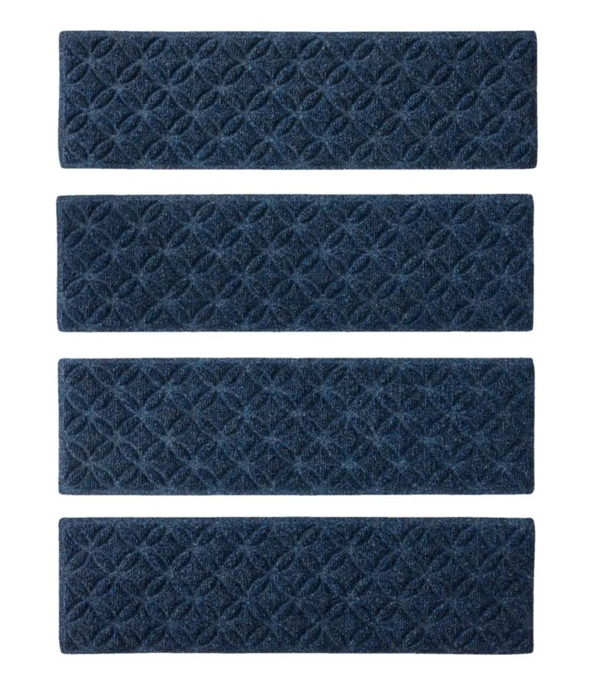 Heavyweight Recycled Waterhog Stair Tread, Geometric Rings
