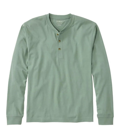 Men's Carefree Unshrinkable Henley, Long-Sleeve, Slightly Fitted