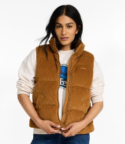 Women's Mountain Classic Down Vest, Cropped Corduroy